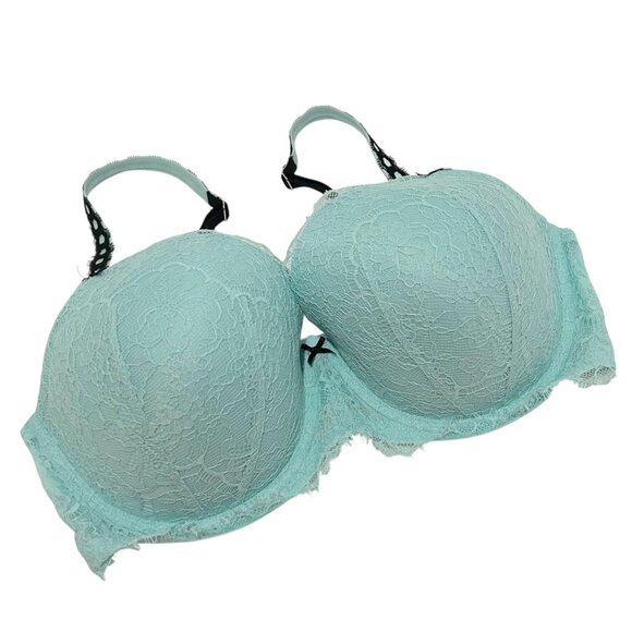 Victoria's Secret Other - VICTORIA'S SECRET Dream Angels Lined Demi Light aqua Underwire bra 38DD/38E